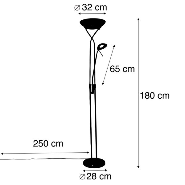 Abmessungen einer Stehlampe