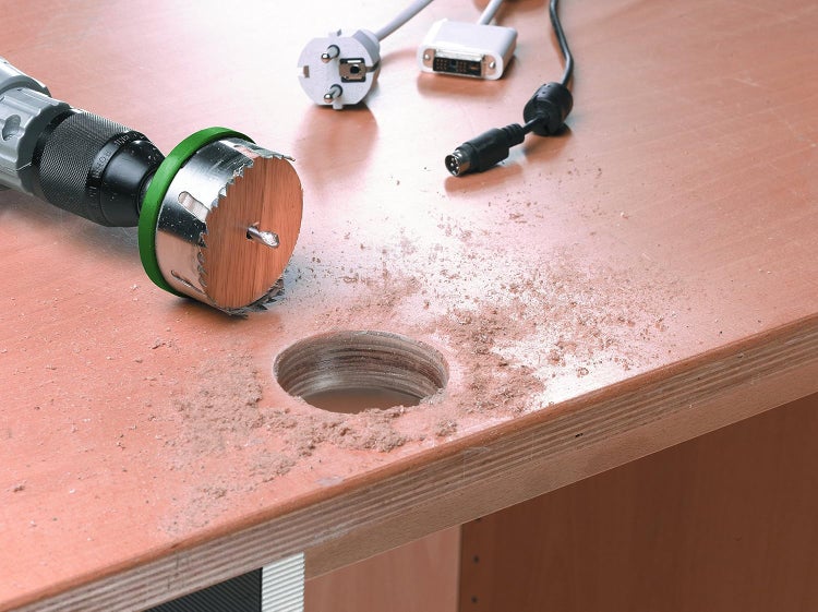 kwb Holz, AKKU-TOP Mehrkranz-Lochsäge  8 Sägekränze, für Bohrmaschinen und Akkuschrauber, 25-68 mm, Bohrfutter geeignet, Kompatibel mit Kunststoffe,Kupfer