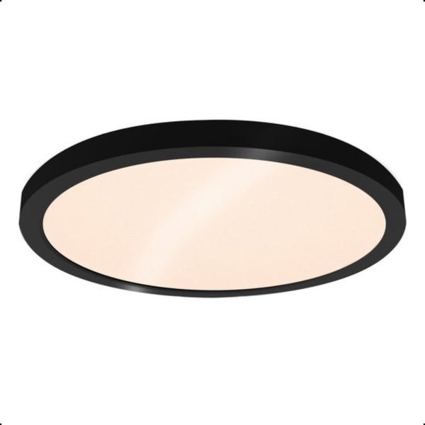 Goliving Deckenleuchte Schwarz - Deckenleuchte - Led - Extra dünn - Warmweißes Licht - Schlafzimmer - Badezimmer - Wohnzimmer - 30x30x2.1cm