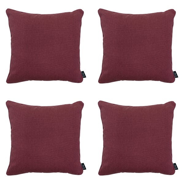 Dekokissen Bordeaux Canvas Eco+ - Ca. 50x50 cm - 4er-Set