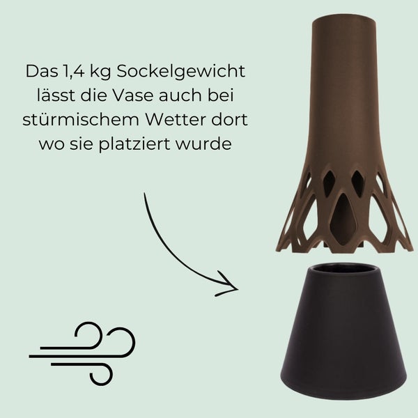 Sockelgewicht für eine Vase zur Erhöhung der Standfestigkeit