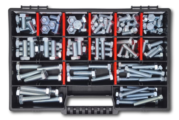 Sechskantschrauben Sortiment M8-M10 // 10mm-50mm 110 tlg. Schraubenbox DIN 933 Vollgewindeschrauben Maschinenschrauben Gewindeschrauben Sechskantschrauben