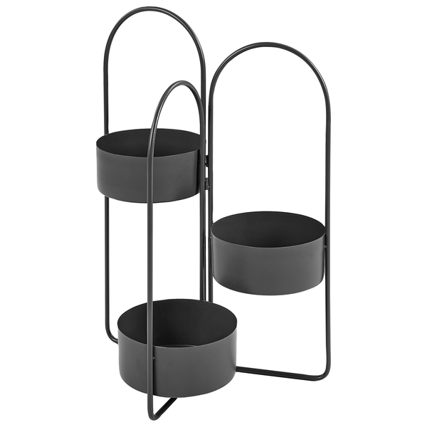 Pflanzenständer COLUTENA Metall 56 cm Schwarz