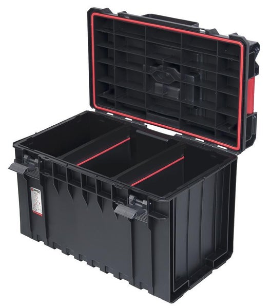 PROREGAL QBRICK Werkzeugkasten One HxBxT 38,5 x 58,5 x 40 cm 52 Liter Traglast Bis Zu 120 kg Mit Deckgriff Mit Klemmverschlüsse Schwarz