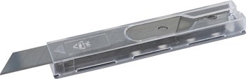Ersatzklingen für Cuttermesser in einer transparenten Kunststoffverpackung