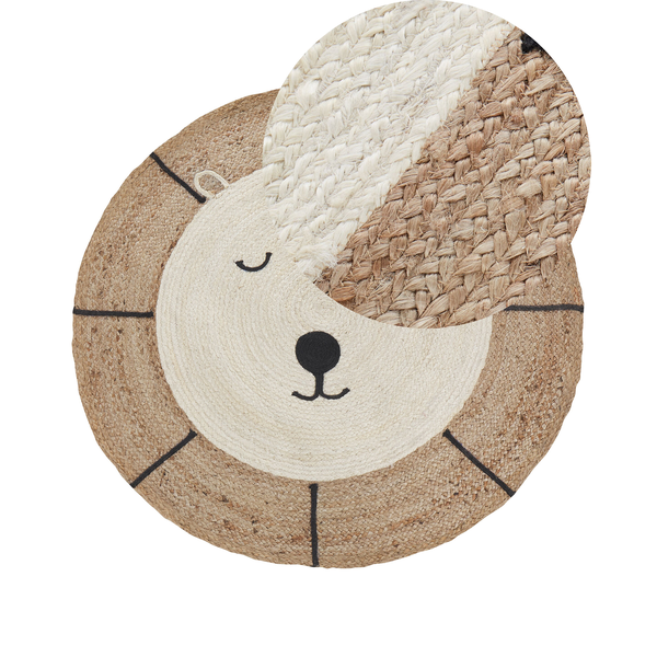 Kinderteppich KOVU Beige ø 120 cm Jute