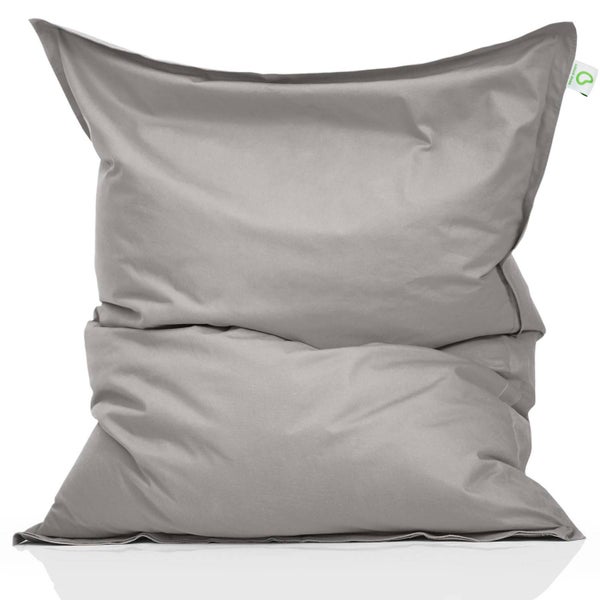 Green Bean Indoor Sitzsack XXL 140x180cm 380 Liter Kinder & Erwachsene Bean Bag EPS Perlen Füllung Riesensitzsack Groß Liegekissen Sitzkissen - Hellgrau Silbergrau