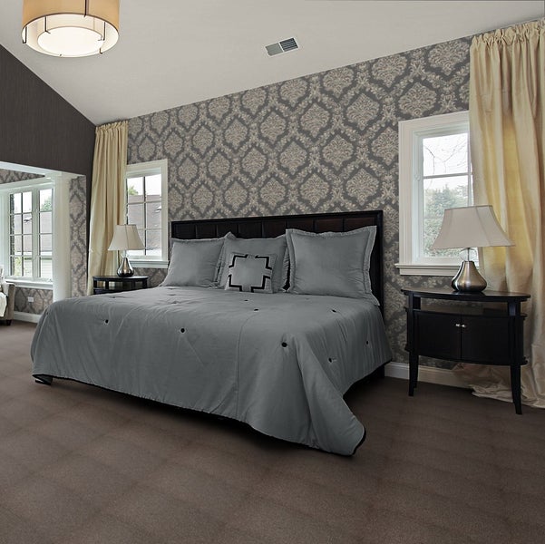 Auslegware Teppichboden in Braun Velours Teppich Meterware 500 cm Breite (Meterware)