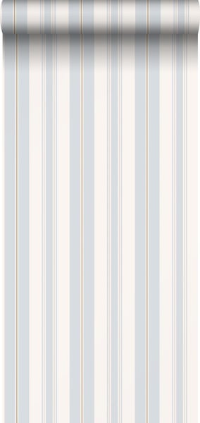 Borastapeter Tapete Streifen Graublau - 53 cm x 10.05 m - 660928