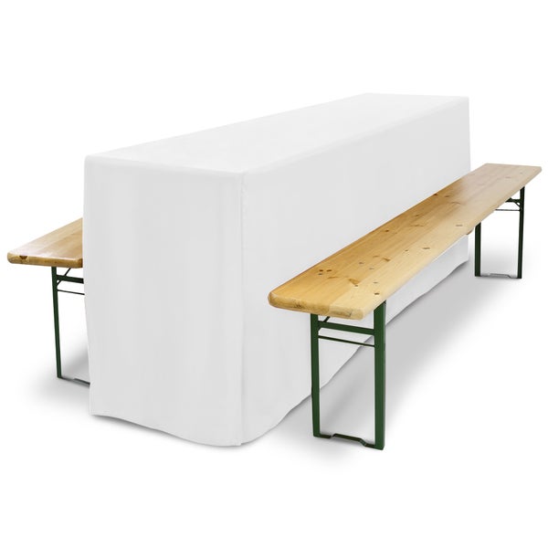 Bierzeltgarnitur mit weißer Housse