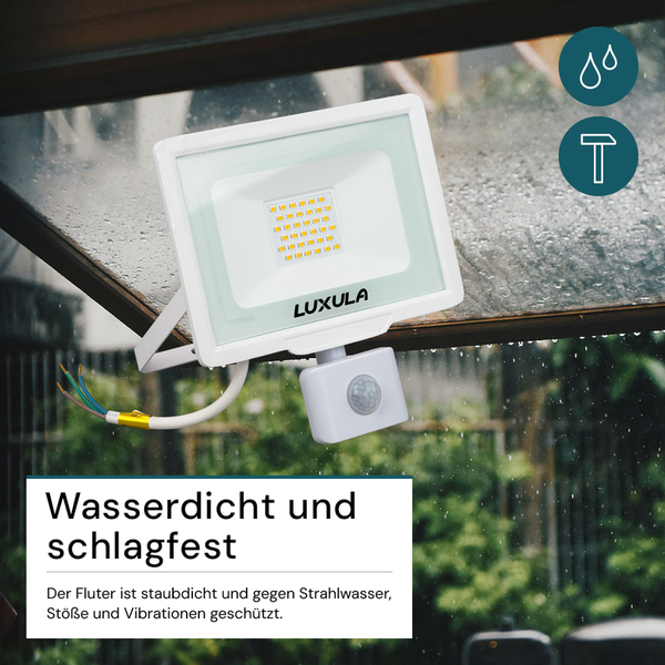 Luxula LED-Außenstrahler mit Bewegungsmelder