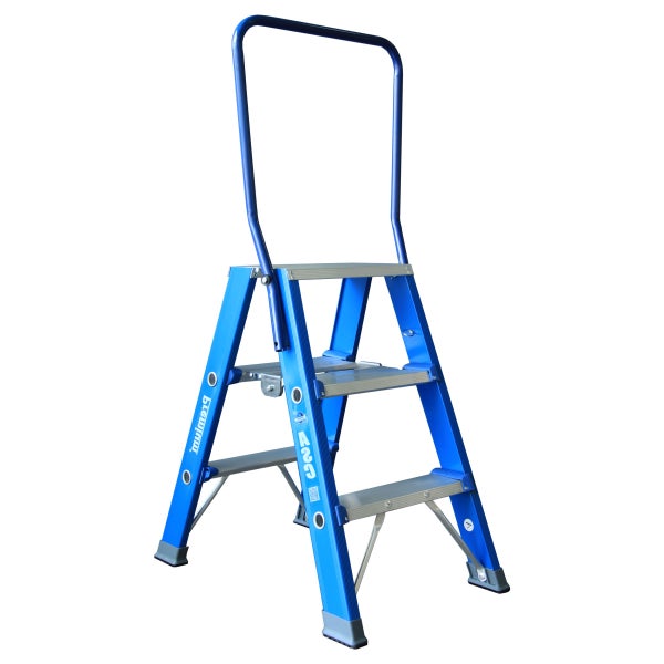 Dreistufige Haushaltsleiter mit Haltebügel