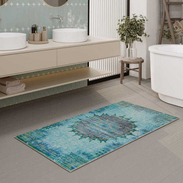 Badteppich Türkis Healing WECONhome 55x65 cm