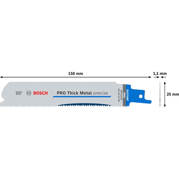 Bosch PRO Thick Metal precise S937HBF Blatt 1,1 x 25 x 150 mm 5-tlg. - 2608658997