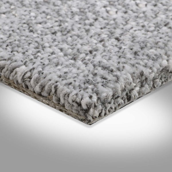 Teppichboden grau Auslegware in Velours Qualität 400 cm Breite (Meterware)
