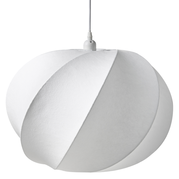 Weiße Pendelleuchte mit spiralförmigem Design