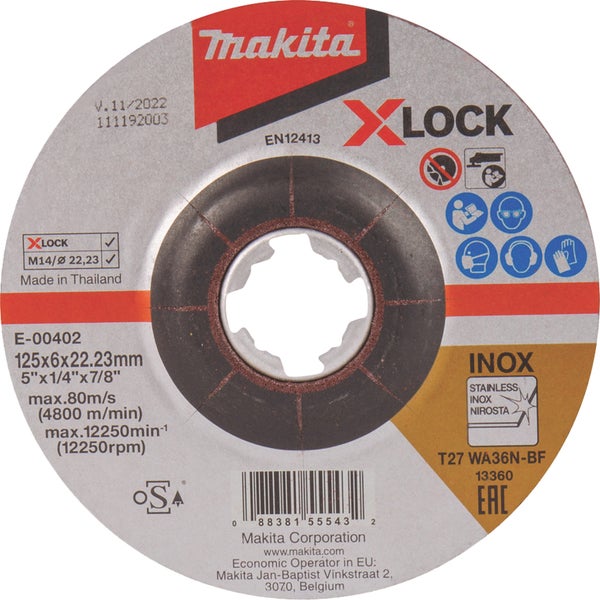 Makita Trennscheibe, geeignet für Edelstahl, 125x6x22,23 mm