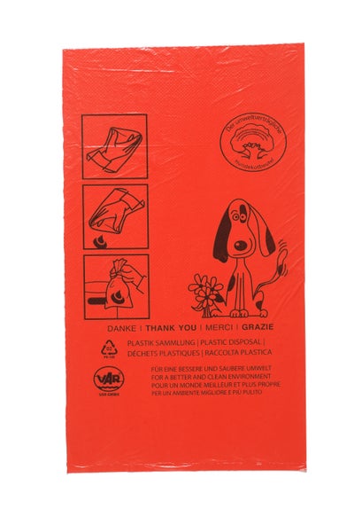 PROREGAL Klassische Hundekotbeutel 1000 Stück HxBxT 20 x 35 x 0,01 cm Rot