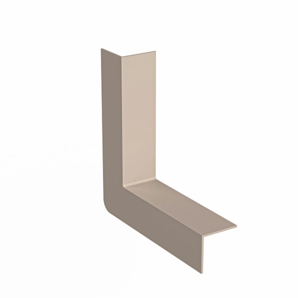 L-förmiges Eckprofil in Beige für Wand- und Bodenabschlüsse.