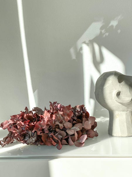 Adventskranz Trockenblumen Eukalyptus rot