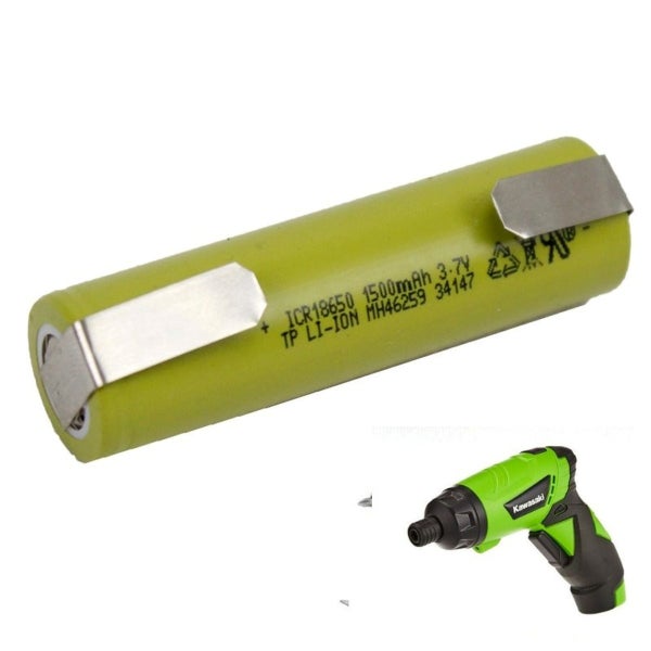 Lithium Ionen Akku Zelle Typ 18650 mit 1500 Milliamperestunden und 3,7 Volt für Kawasaki Akku Schrauber
