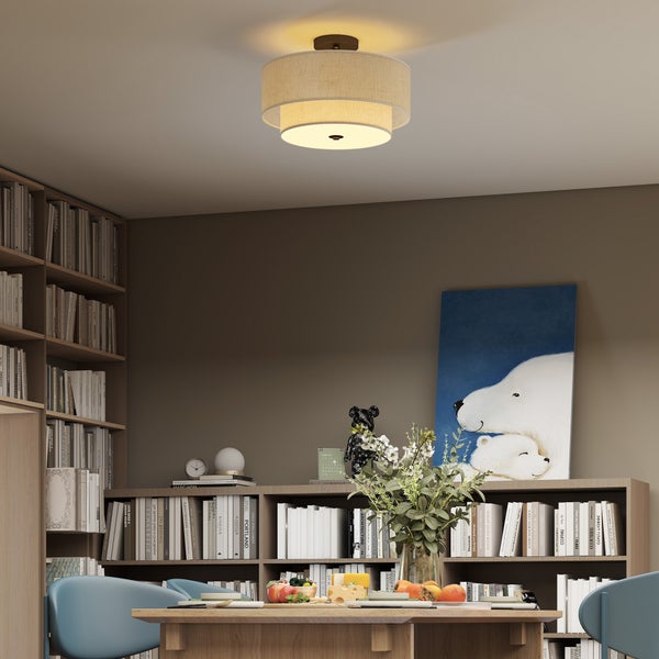 Einfach zu bedienende Deckenleuchte mit E14 Glühbirnenfassung und maximaler Leistung von 40 Watt