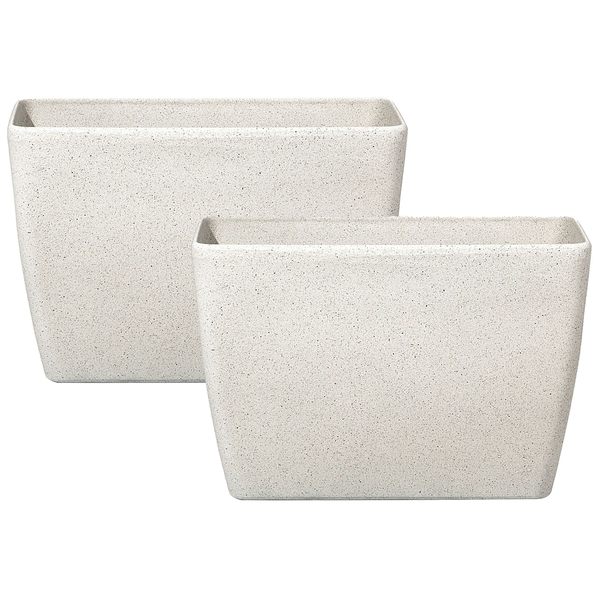 Set mit 2 Blumentöpfen BARIS Stein 60 cm Beige