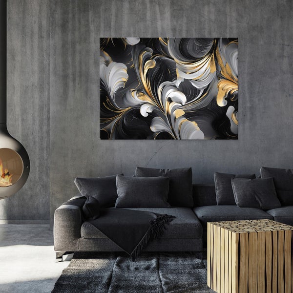 Leinwand Bilder Abstrakt Leinwandbild Wandbild Wohnzimmer 100X70 cm