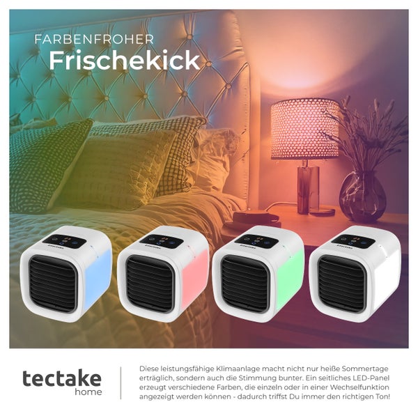 Luftkühler tectake Frosty mit verstellbaren Lamellen 3in1, 5 Geschwindigkeits- und 2 Kühlstufen weiß