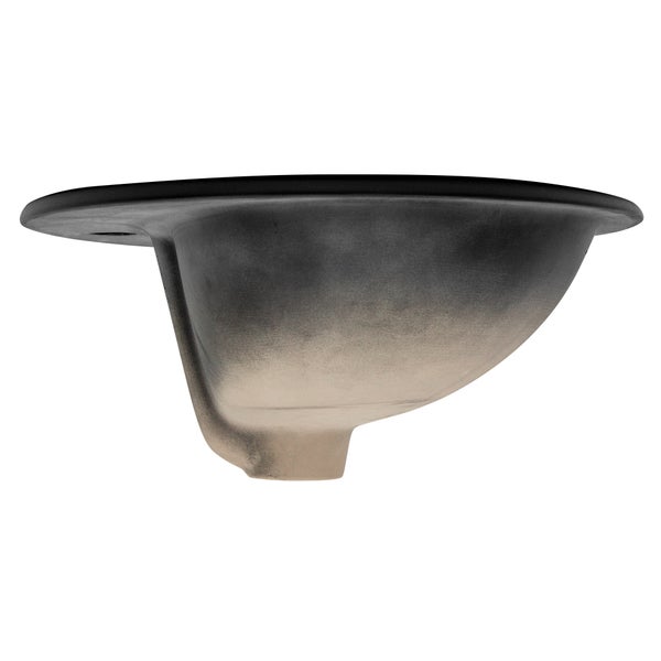 ML-Design Waschbecken aus Keramik Schwarz matt 57x48,5x19,5 cm Oval mit Ablaufgarnitur, Einbauwaschbecken mit Überlauf, Aufsatzwaschbecken Einbauwaschtisch Waschschale Handwaschbecken, für Badezimmer