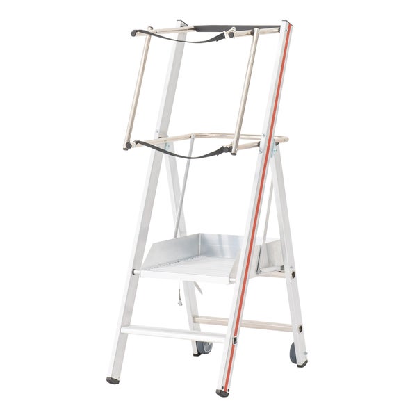 Aluminium Malerpodest mit Ablage und Rollen