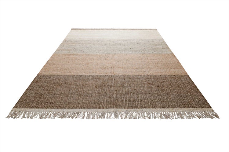 Handwebteppich Beige Braun aus Naturfaser Vito Green Looop 200x290 cm