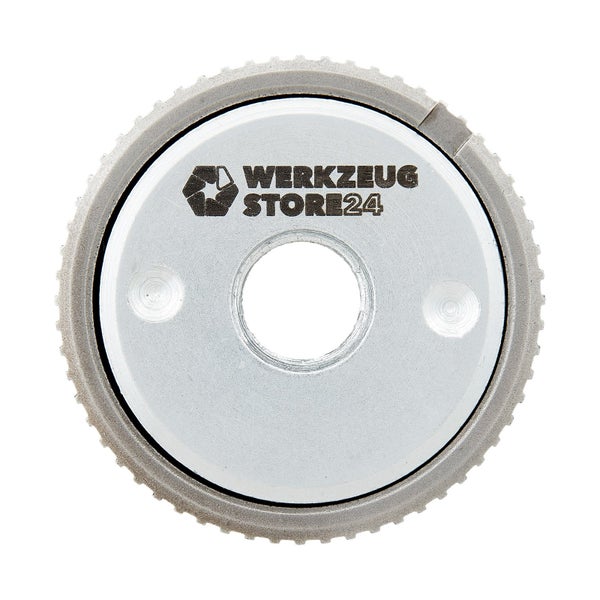 Werkzeug-Store24 Logo auf einer Metallscheibe mit zentralem Loch