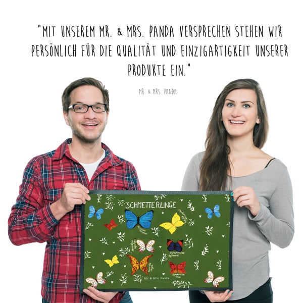 Mr. & Mrs. Panda 50 x 75 cm Fußmatte Schmetterlinge