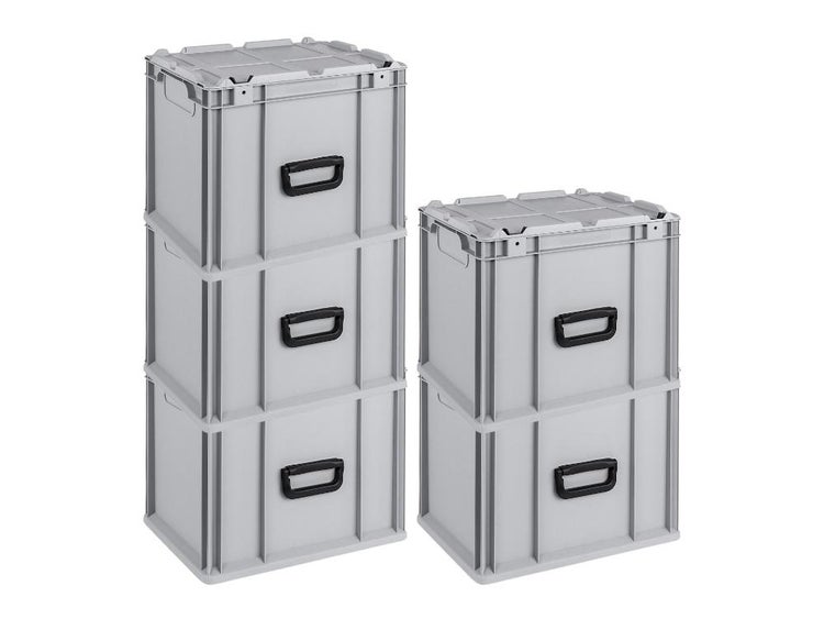 PROREGAL SuperSparSet 5 x Eurobox NextGen Portable HxBxT 33,5 x 30 x 40 cm 30 Liter Eurobehälter Transportbox Transportbehälter Stapelbehälter