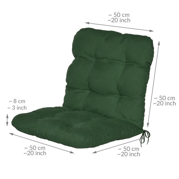 Beautissu Flair NL Niederlehner 100x50x8cm Dunkelgrün (4tlg)