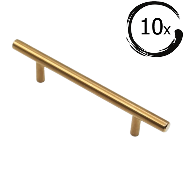 Zehn Möbelgriffe aus Metall