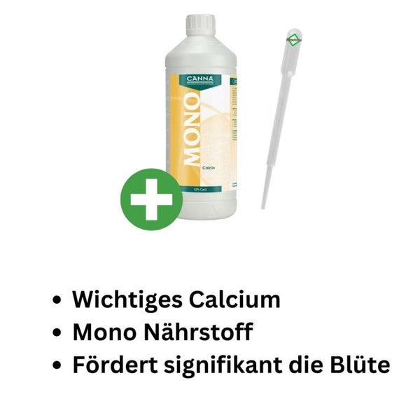 Canna Kalzium Dünger 1L – Flüssigdünger zur Pflanzenstärkung – Für verbesserten Nährstofftransport, kräftiges Wachstum & stabile Zellstruktur – Mit Pipette zur einfachen Dosierung