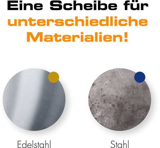 RHODIUS Trennscheibe XT85, 10 Stück, 125 x 1,0 x 22,23 mm für Edelstahl, Stahl, Metall, BASICline