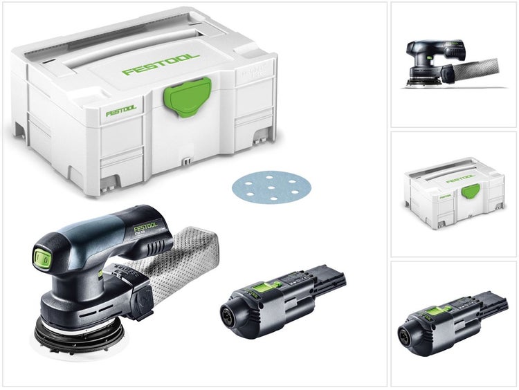 Festool ETSC 125 Akku Exzenterschleifer 18V 125mm brushless + 1x ACA 220-240/18V Ergo Netzadapter + Systainer