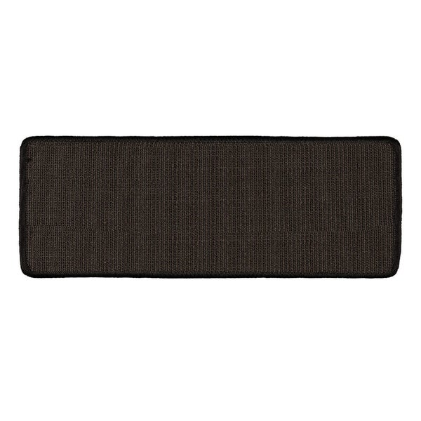 FLOORDIREKT Stufenmatte aus Sisal - Pure Nature - Umkettelt & Selbstklebend - Schwarz - 23,5 x 65 cm - Rechteckig ohne Lippe
