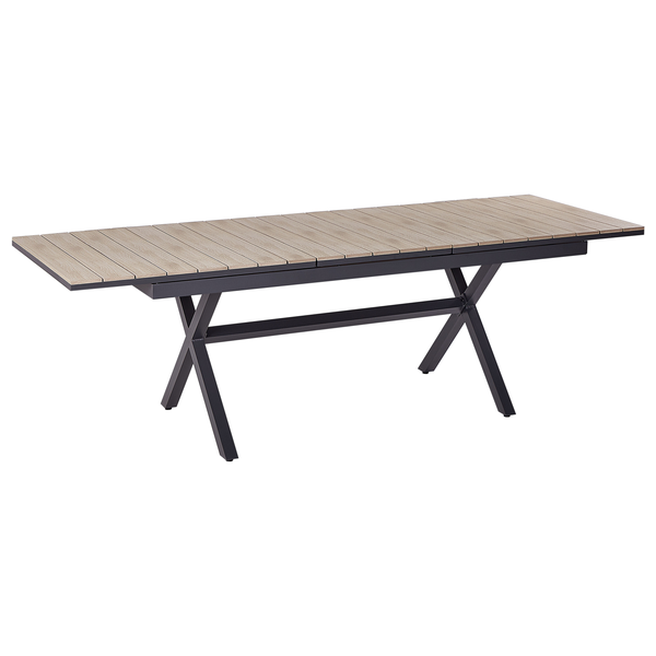 Ausziehbarer Gartentisch FANES 184/242 cm 90 cm Metall Graphitgrau