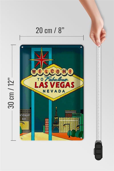 Blechschild Spruch 20x30cm welcome to fabulous las vegas