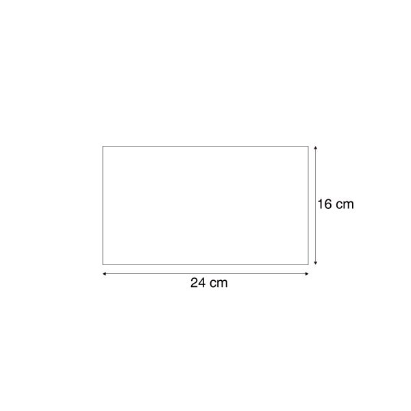 Rechteck mit den Maßen 24 cm x 16 cm
