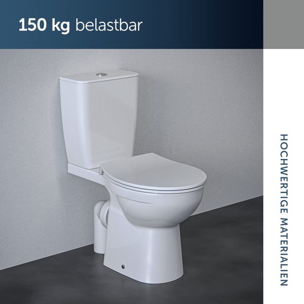 Ideal Standard - Universal WC-Sitz oval, Sandwich Design, mit Absenkautomatik, Abnehmbar, Weiß