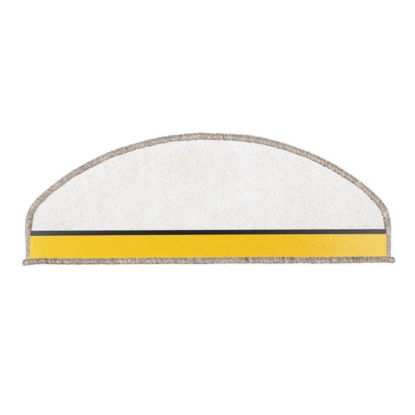 FLOORDIREKT Stufenmatte Kalkutta - Sisaloptik - Schlingenpol - Selbstklebend - Taupe - Halbrund - 23,5 x 65 cm