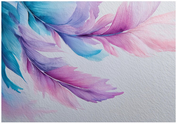 Dekoratives Wandbild mit Feder-Motiv