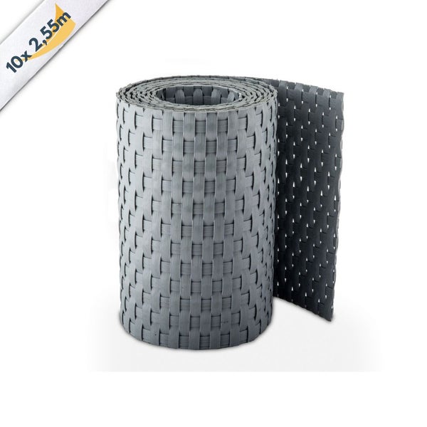 Blickschutzstreifenrolle, 10 Stück, jeweils 2,55 Meter lang