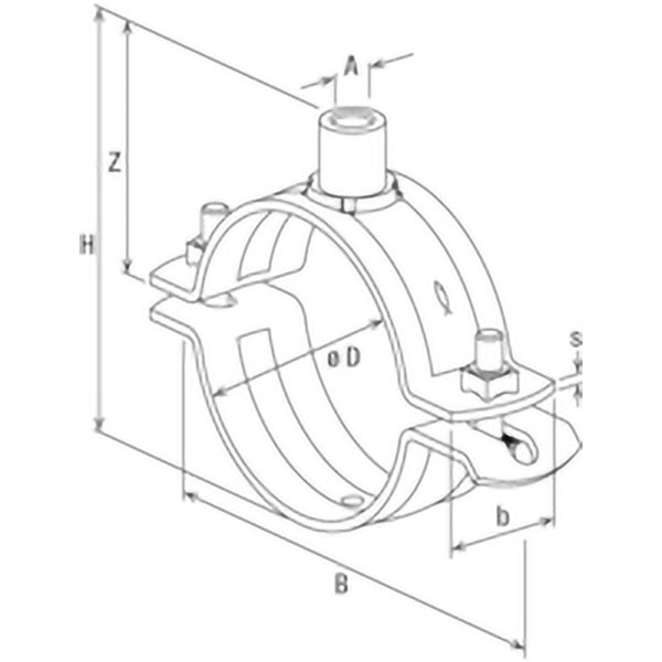 Fischer Massivrohrschelle FRSMN 48-53 M8/M10 (50 Stk.) - 570158