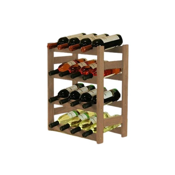 PROREGAL Weinregal Pinotwine HxBxT 54 x 43 x 25 cm 16 Flaschen Massives Kiefernholz Braun Geölt